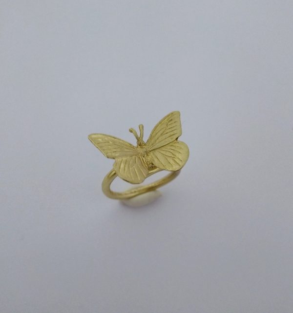 anillo mariposa textura ajustable 2